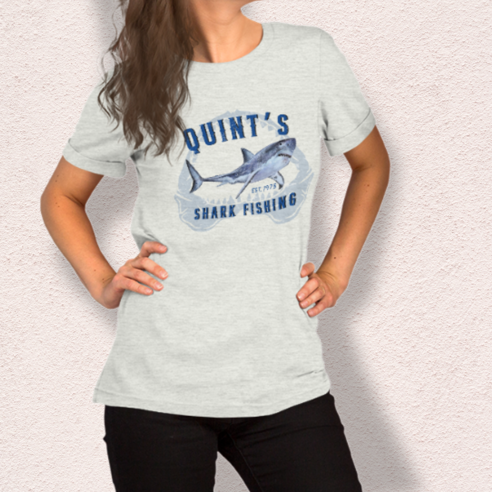 Quint’s Shark Fishing Tee | Unisex Retro Coastal Horror Graphic Shirt