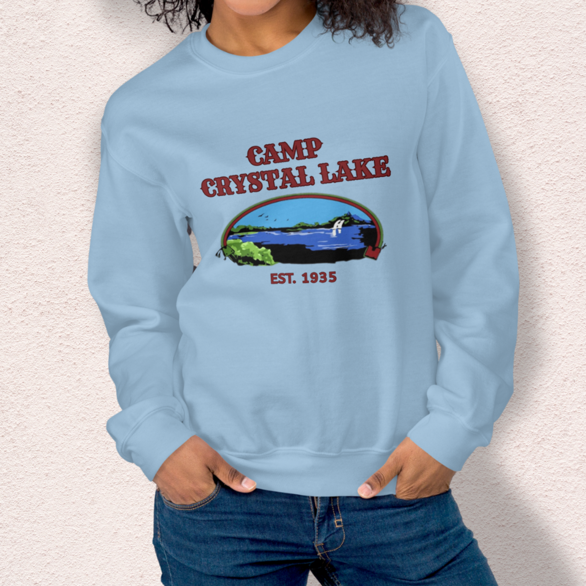 Vintage Camp Slasher Sweatshirt | Gildan Unisex Crewneck