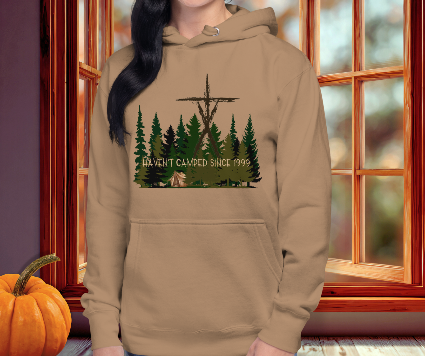 Haven’t Camped Since 1999 Hoodie | Unisex Funny Horror Camp Pullover
