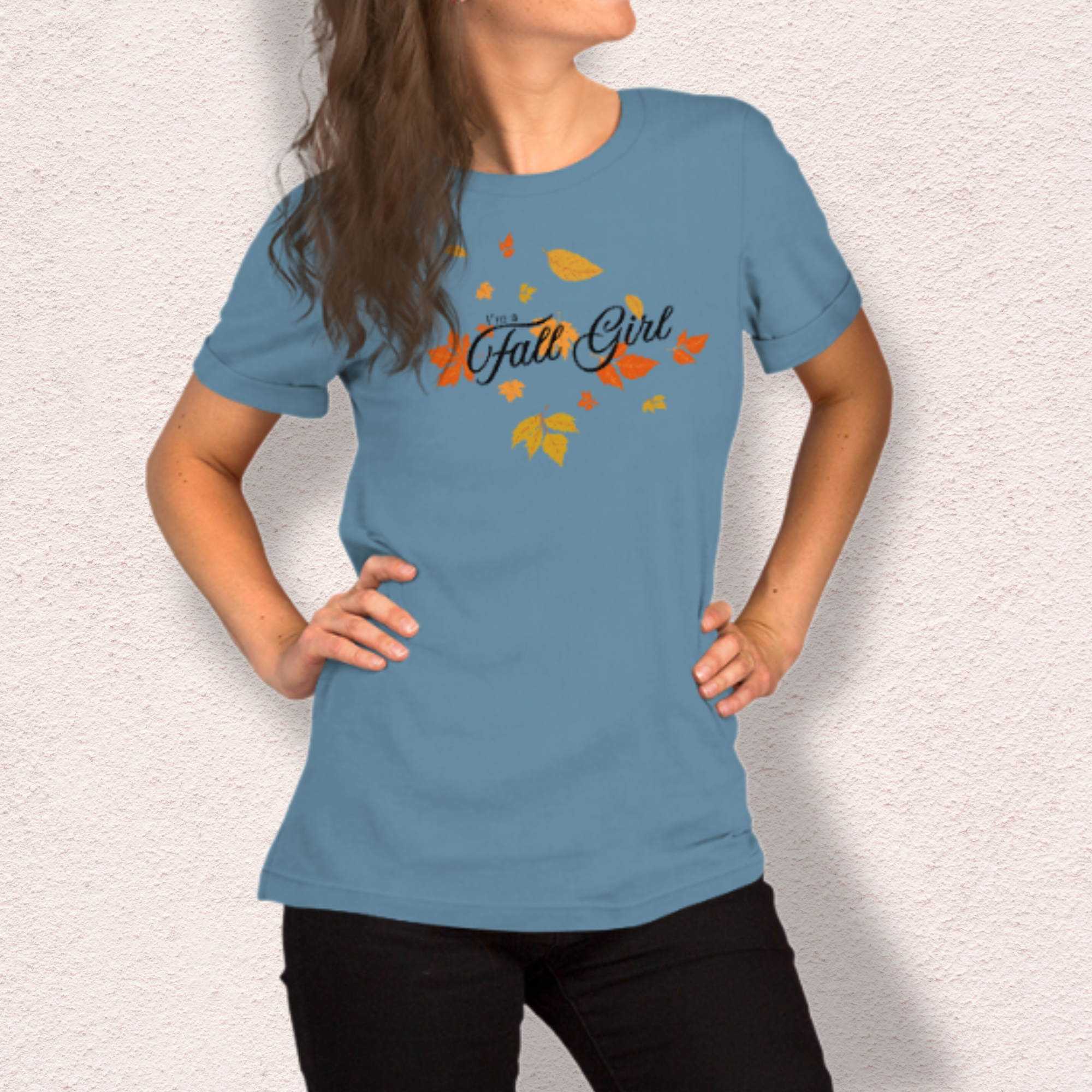 Fall Girl Tee | Unisex Cute Autumn Leaves Graphic Shirt