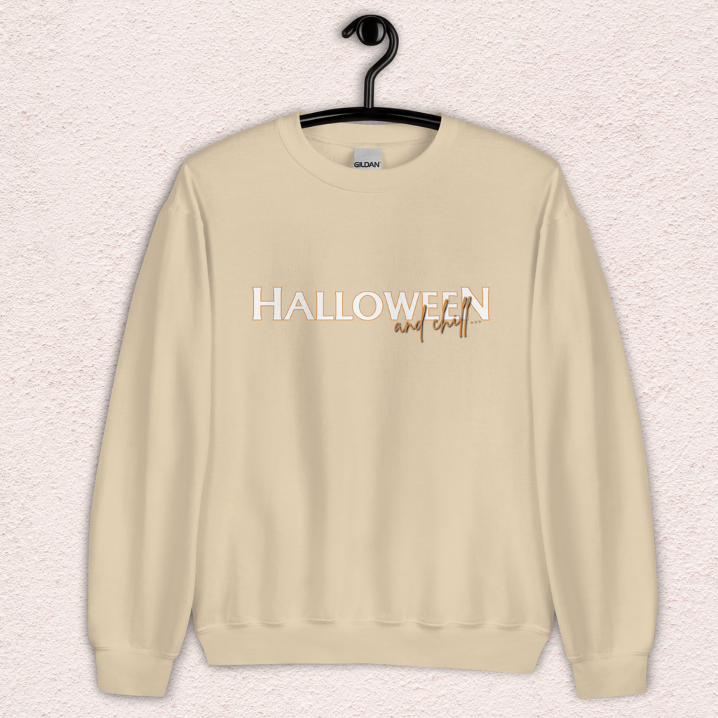 Halloween and Chill Crewneck Sweatshirt | Cozy Fall Loungewear