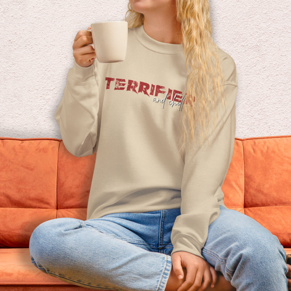 Clown Horror and Chill Crewneck Sweatshirt | Cozy Slasher Loungewear