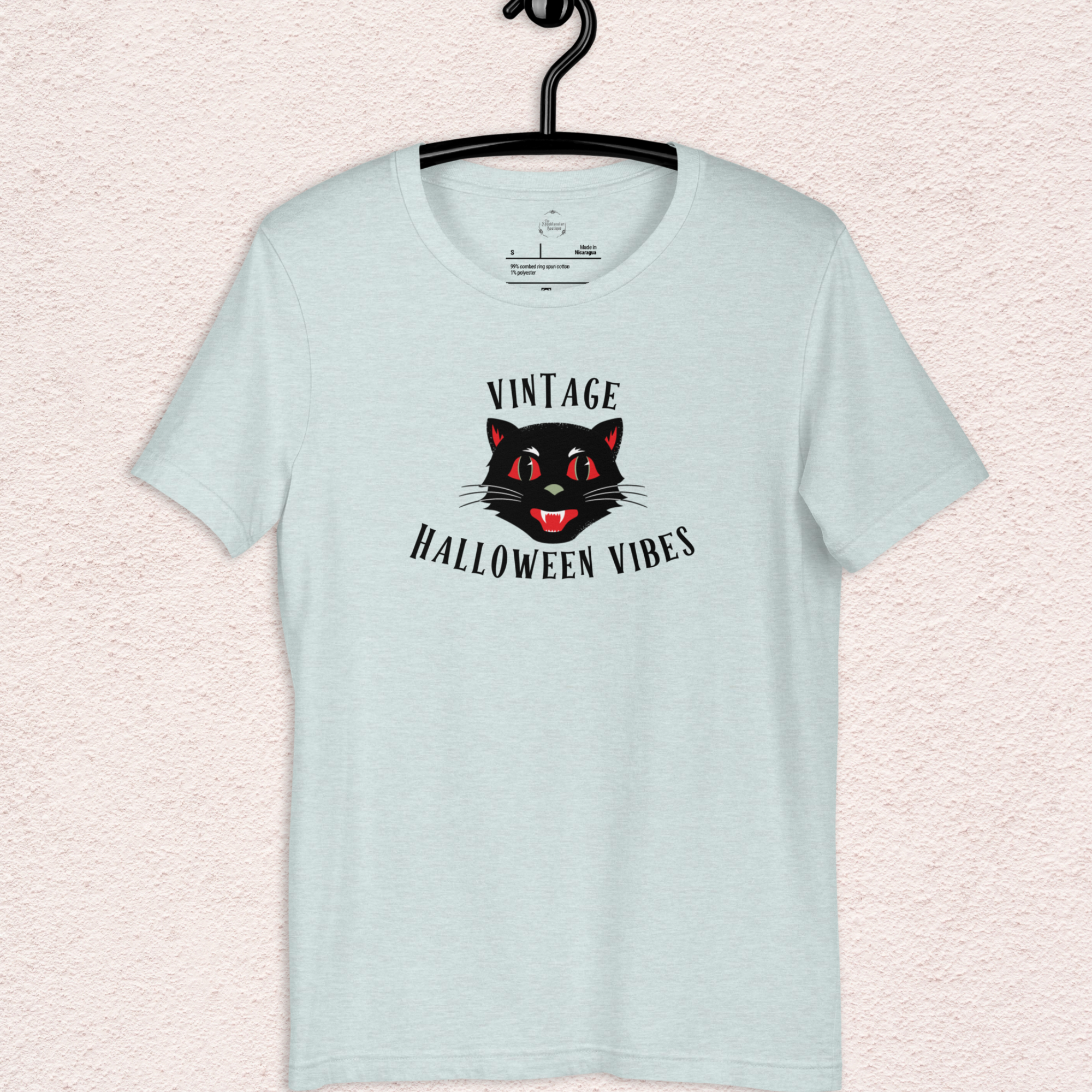 Vintage Halloween Vibes Tee | Unisex Retro Halloween Cat Graphic Shirt