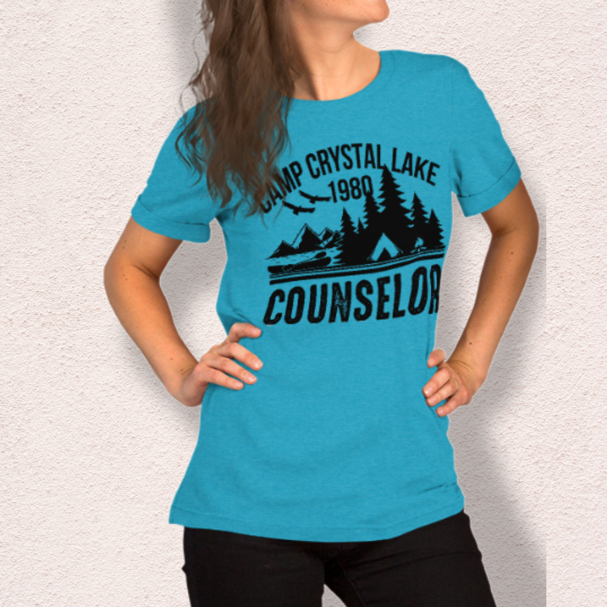 Camp Crystal Lake Tee | Unisex Vintage Summer Camp Horror Shirt (Black Ink)