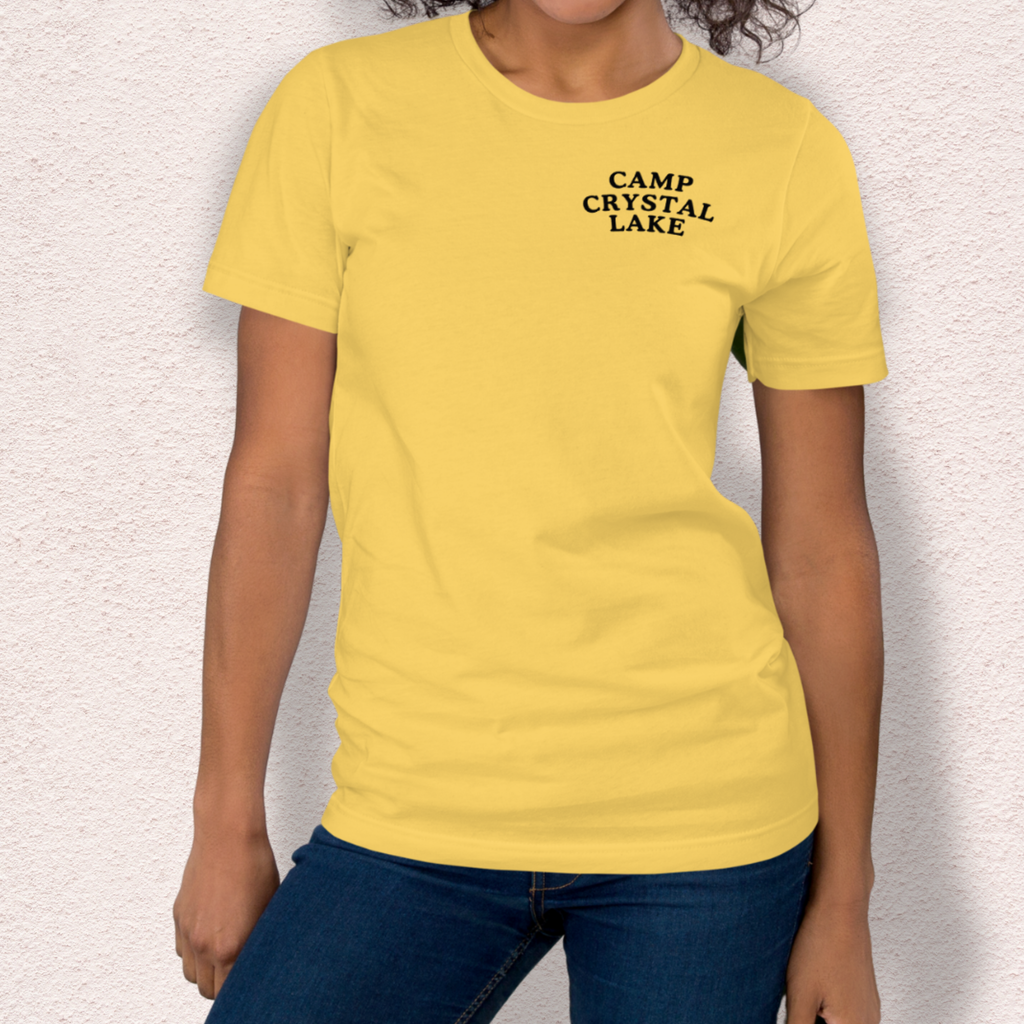 Camp Crystal Lake Counselor Tee | Unisex Horror Camp Front & Back Shirt