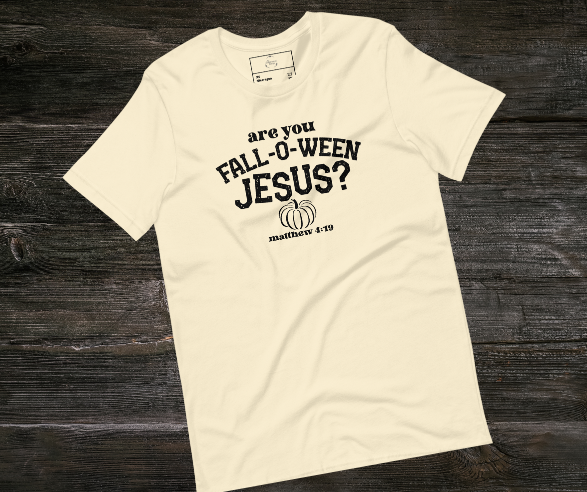 Are You Fall-o-ween Jesus? Tee | Unisex Funny Fall Faith Graphic Shirt
