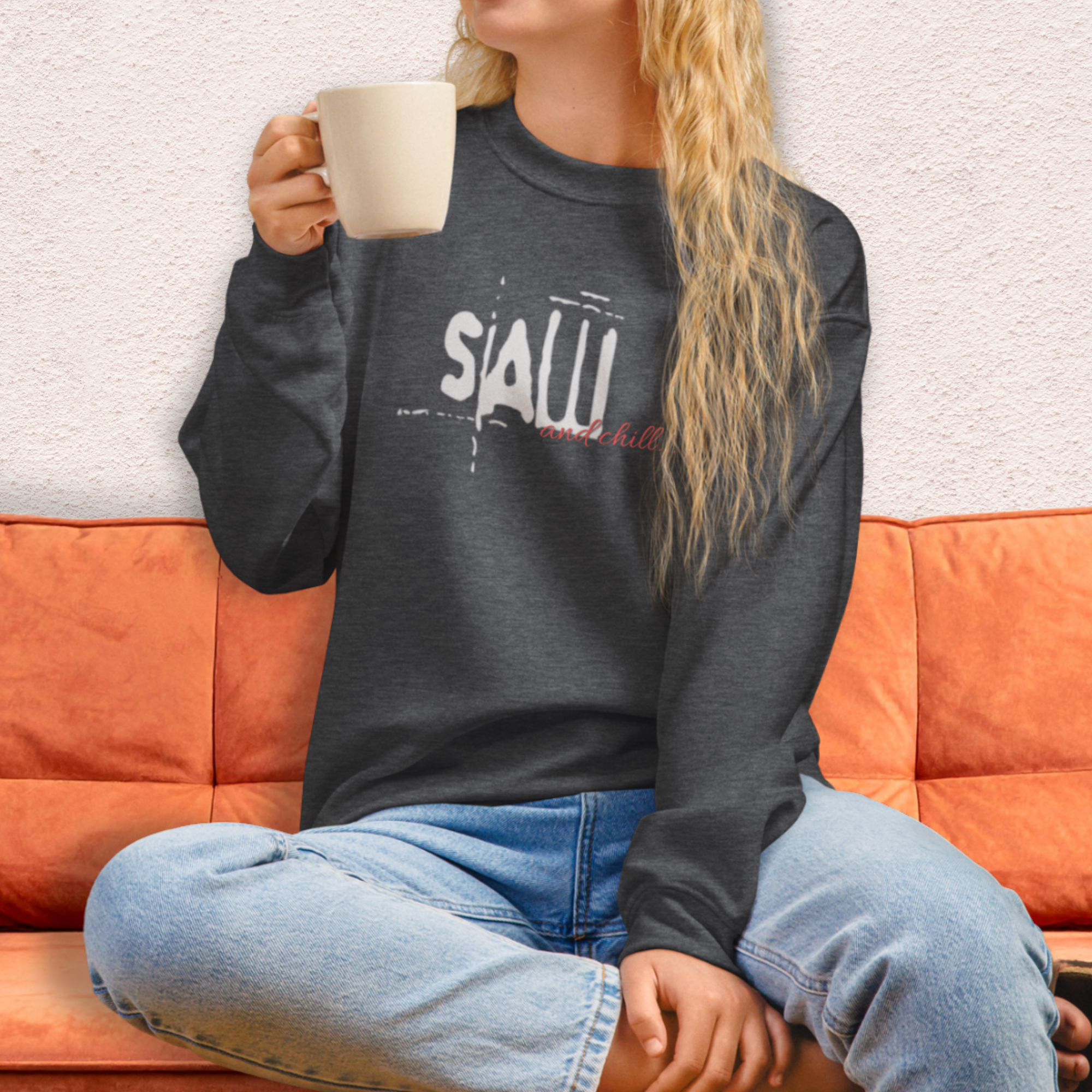Saw & Chill Crewneck Sweatshirt | Cozy Slasher Loungewear
