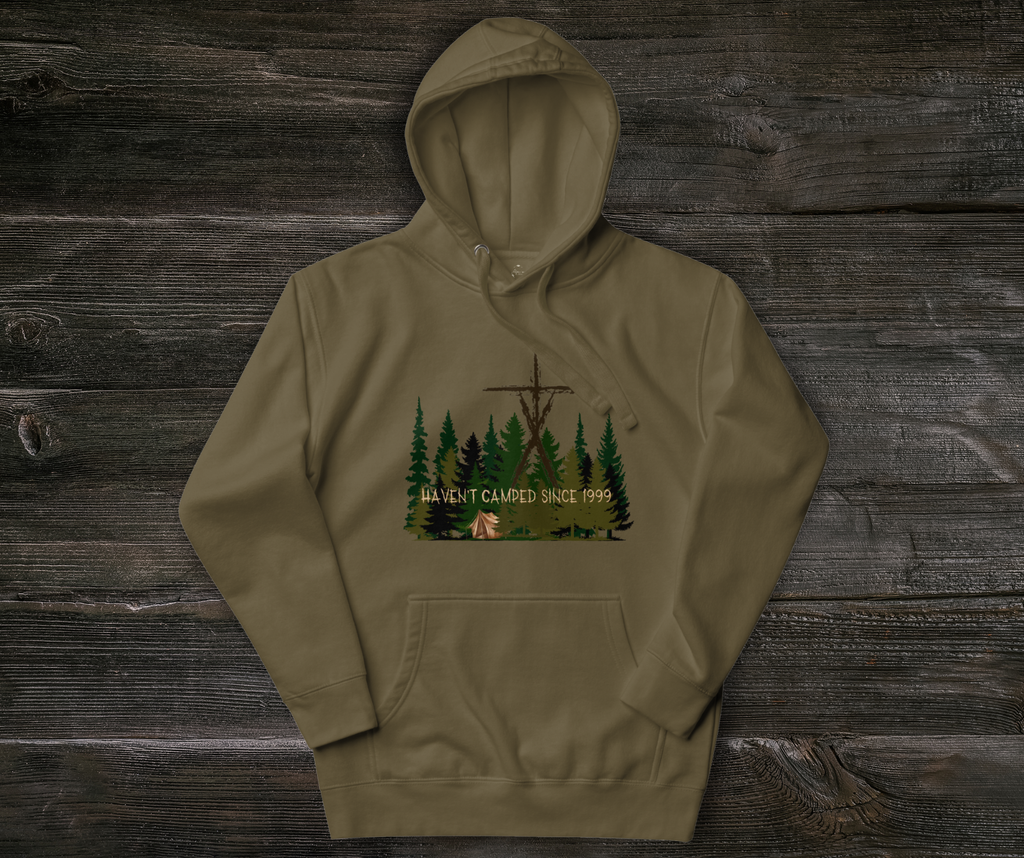 Haven’t Camped Since 1999 Hoodie | Unisex Funny Horror Camp Pullover