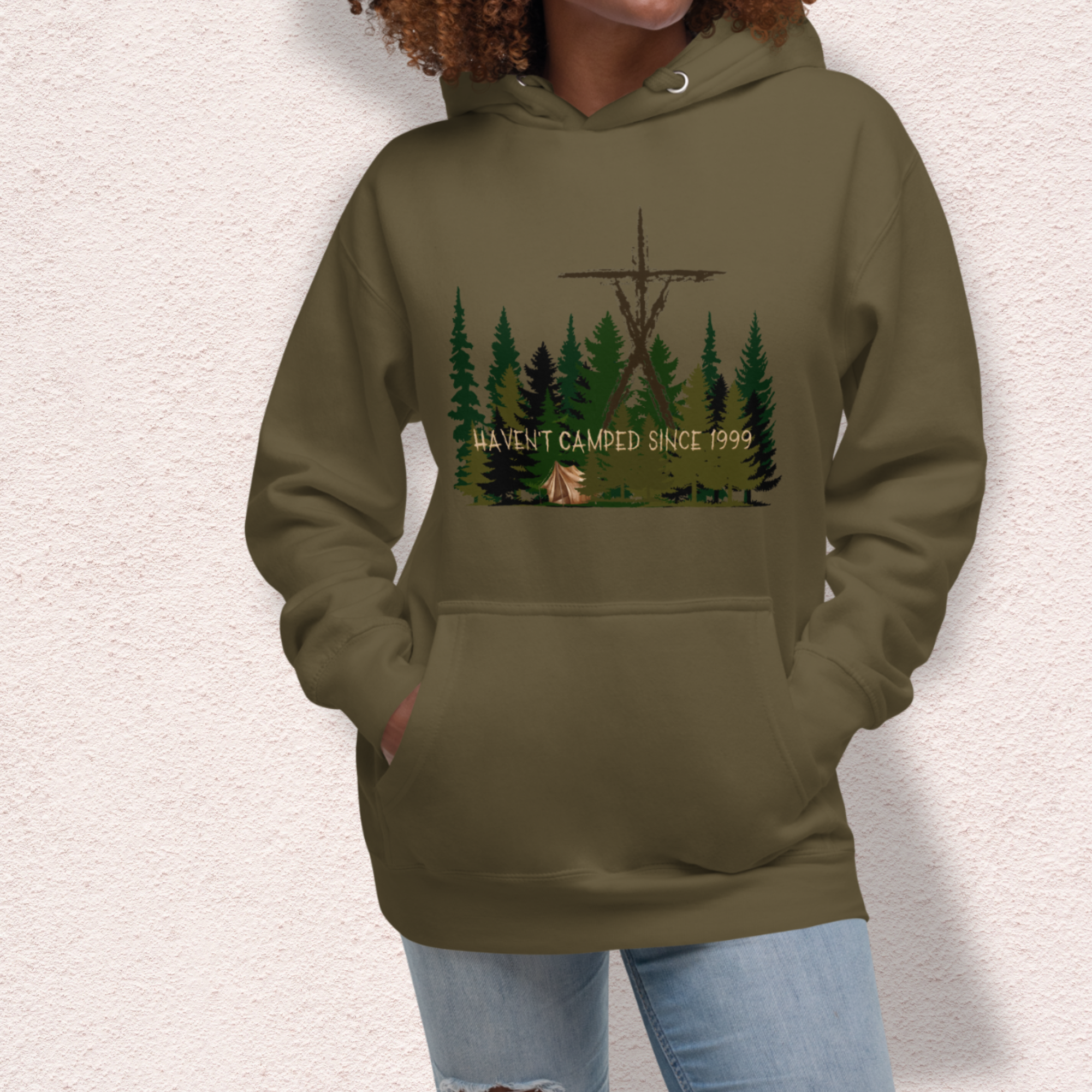 Haven’t Camped Since 1999 Hoodie | Unisex Funny Horror Camp Pullover