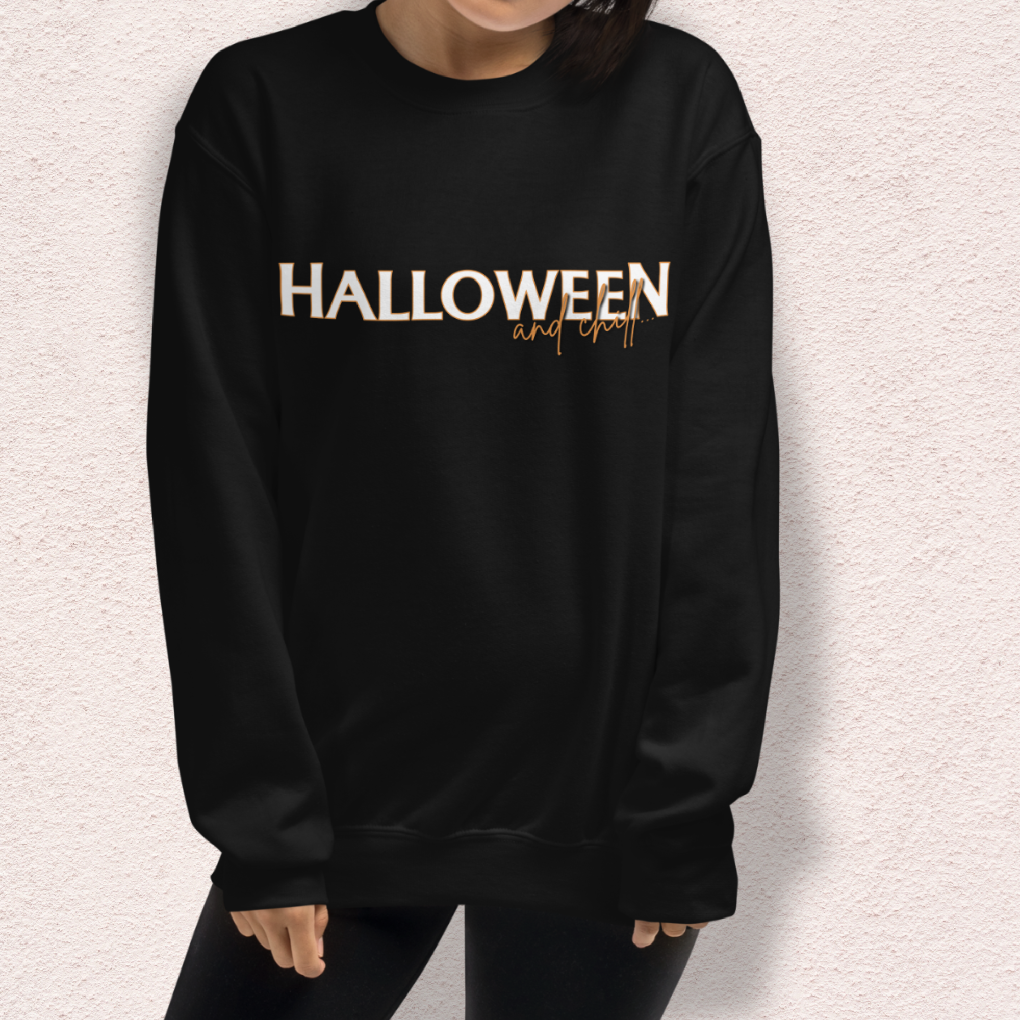 Halloween and Chill Crewneck Sweatshirt | Cozy Fall Loungewear