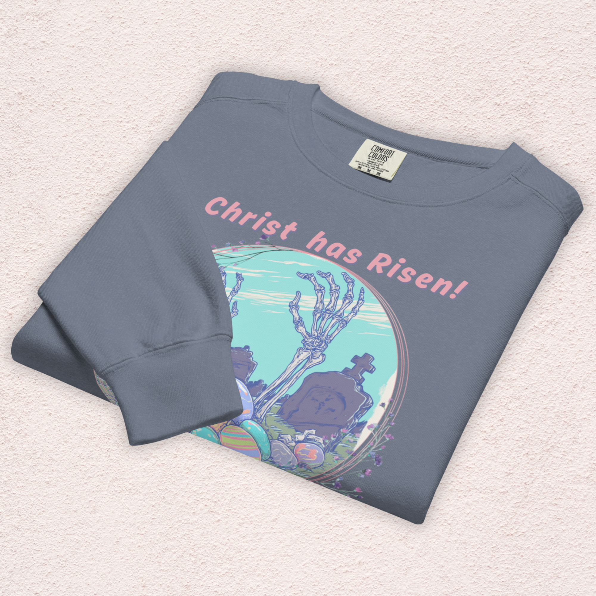 Christ Has Risen… and So Have They Sweatshirt | Funny Horror Easter Sweatshirt | Comfort Colors Garment DyedCrewneck