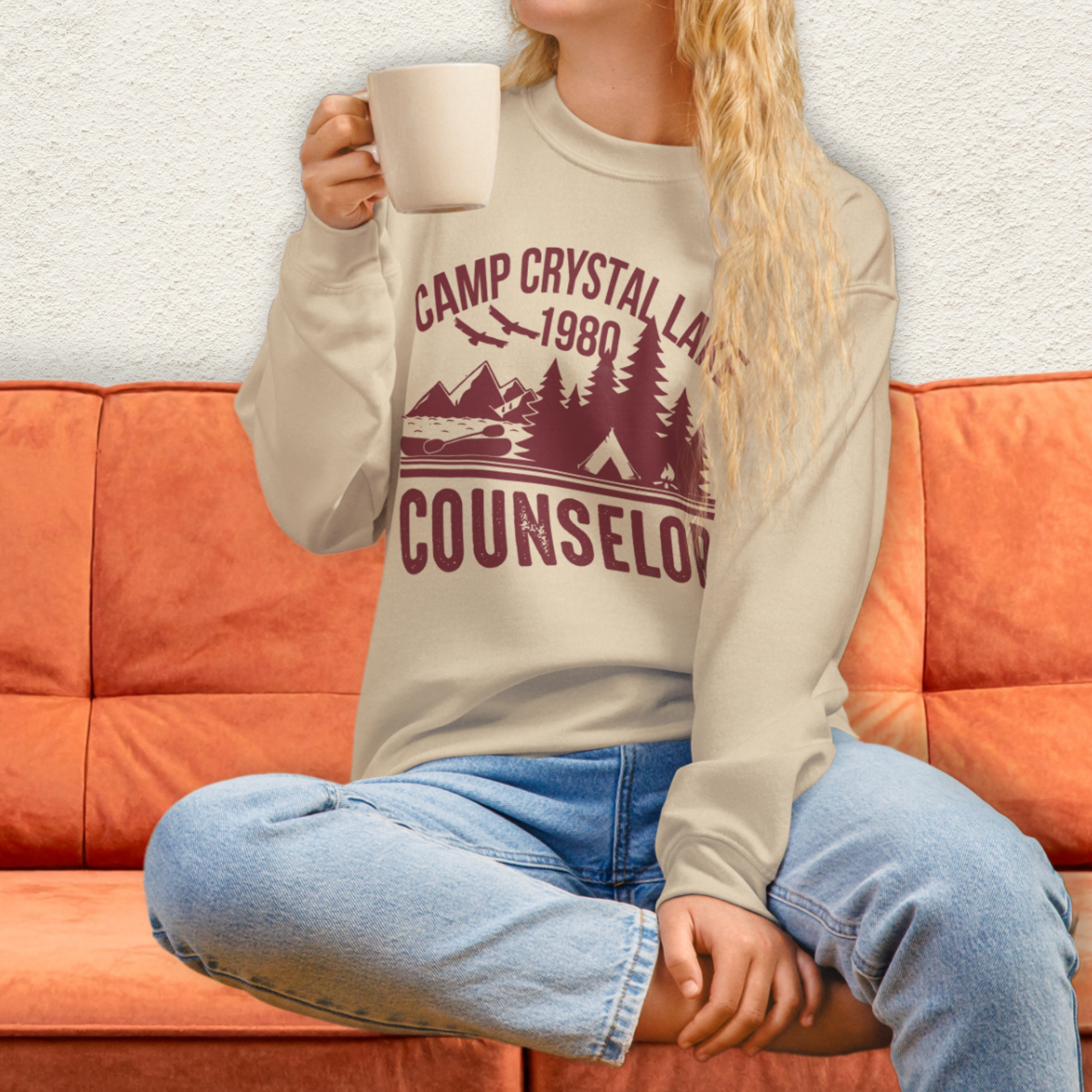 Camp Slasher Counselor Sweatshirt | Gildan Unisex Horror Crewneck