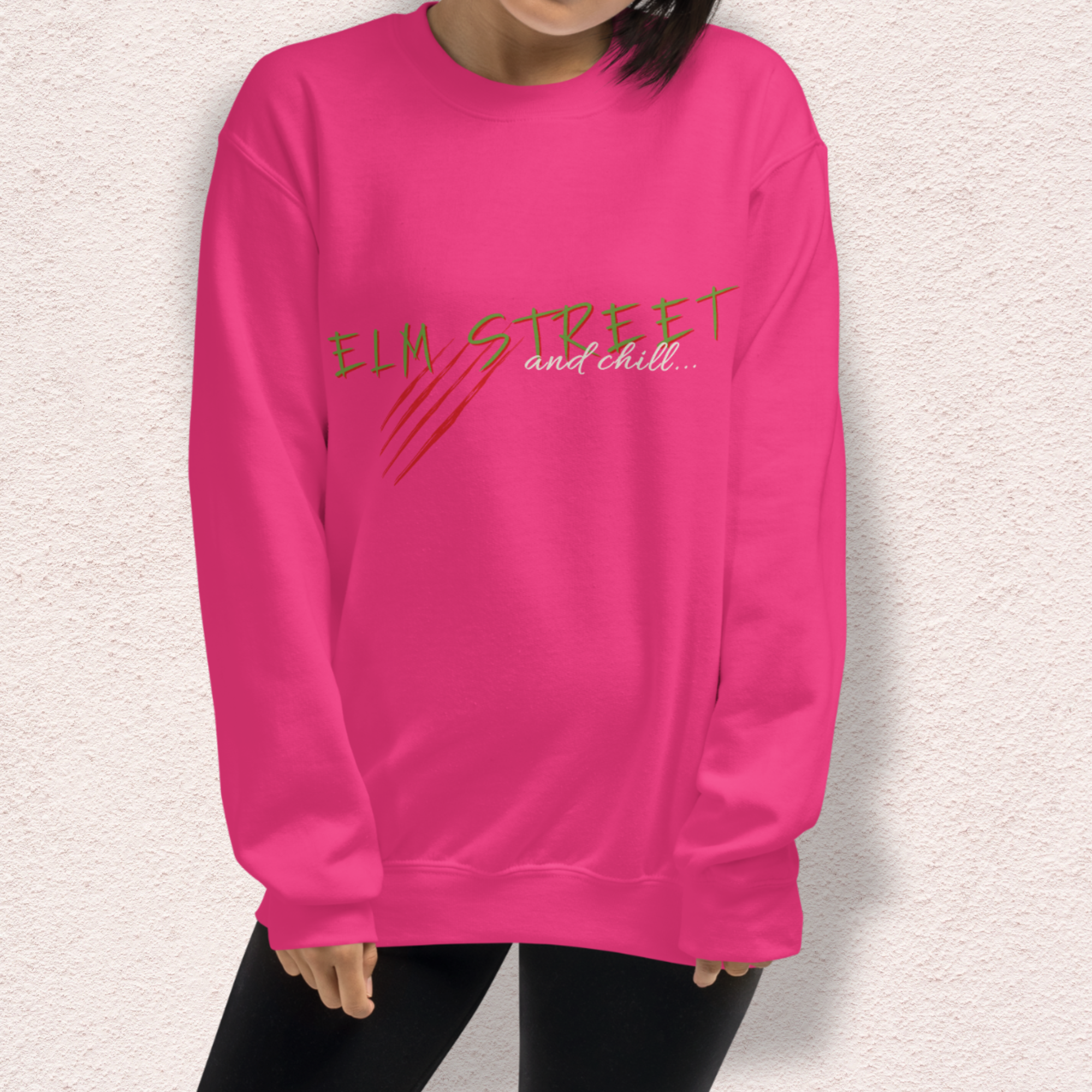 Elm Street and Chill Crewneck | Cozy Horror Movie Sweatshirt