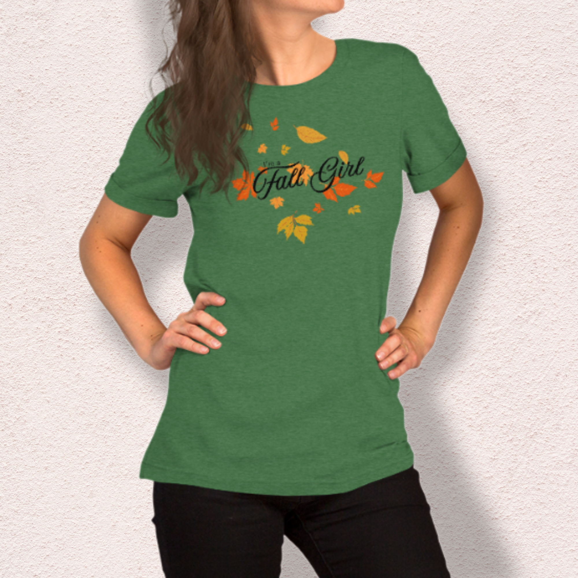 Fall Girl Tee | Unisex Cute Autumn Leaves Graphic Shirt