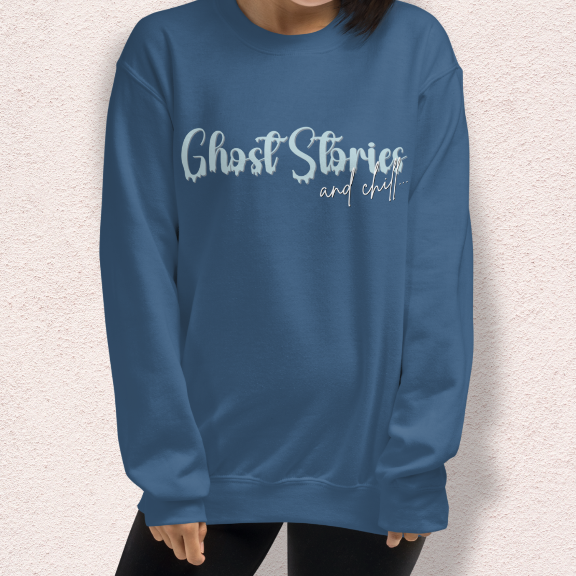 Ghost Stories & Chill Sweatshirt | Cozy Paranormal Horror Crewneck | Gildan Heavy Blend Spooky Sweatshirt