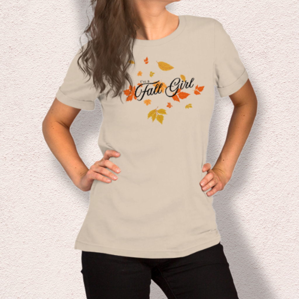 Fall Girl Tee | Unisex Cute Autumn Leaves Graphic Shirt