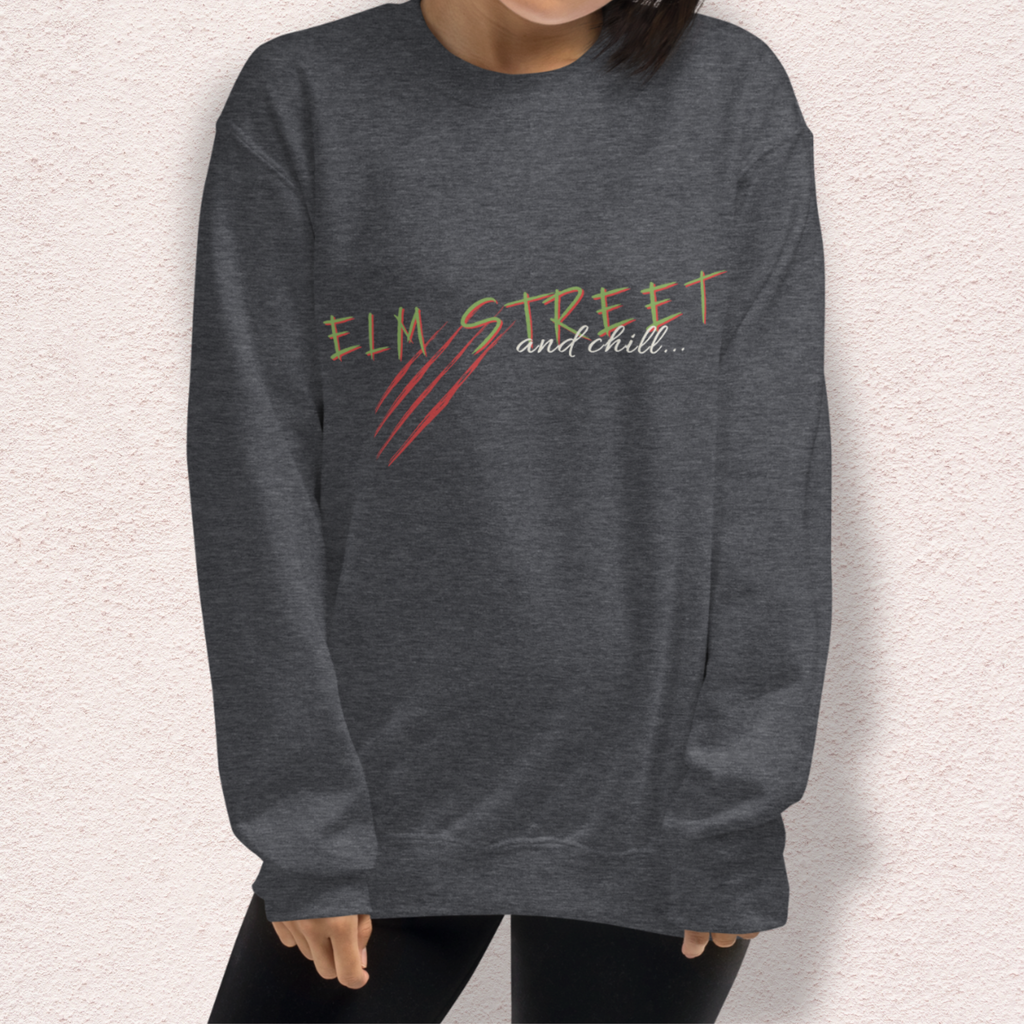 Elm Street and Chill Crewneck | Cozy Horror Movie Sweatshirt