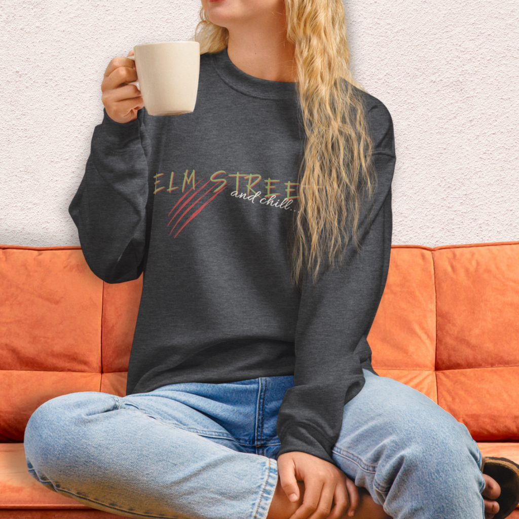 Elm Street and Chill Crewneck | Cozy Horror Movie Sweatshirt