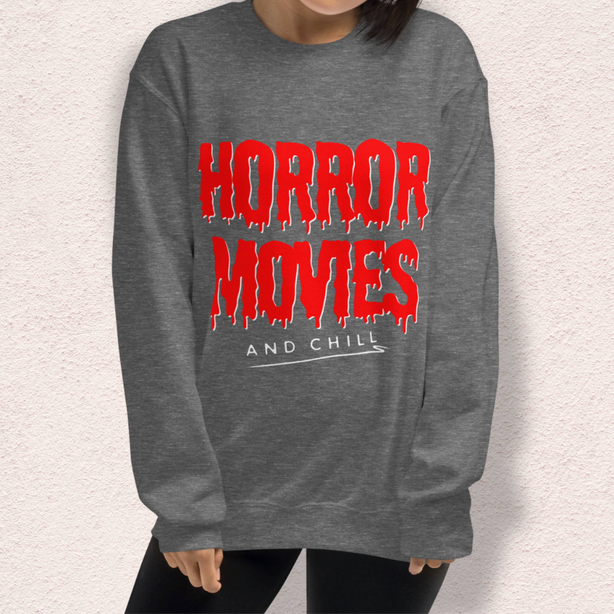 Horror Movies and Chill Crewneck Sweatshirt | Cozy Spooky Loungewear