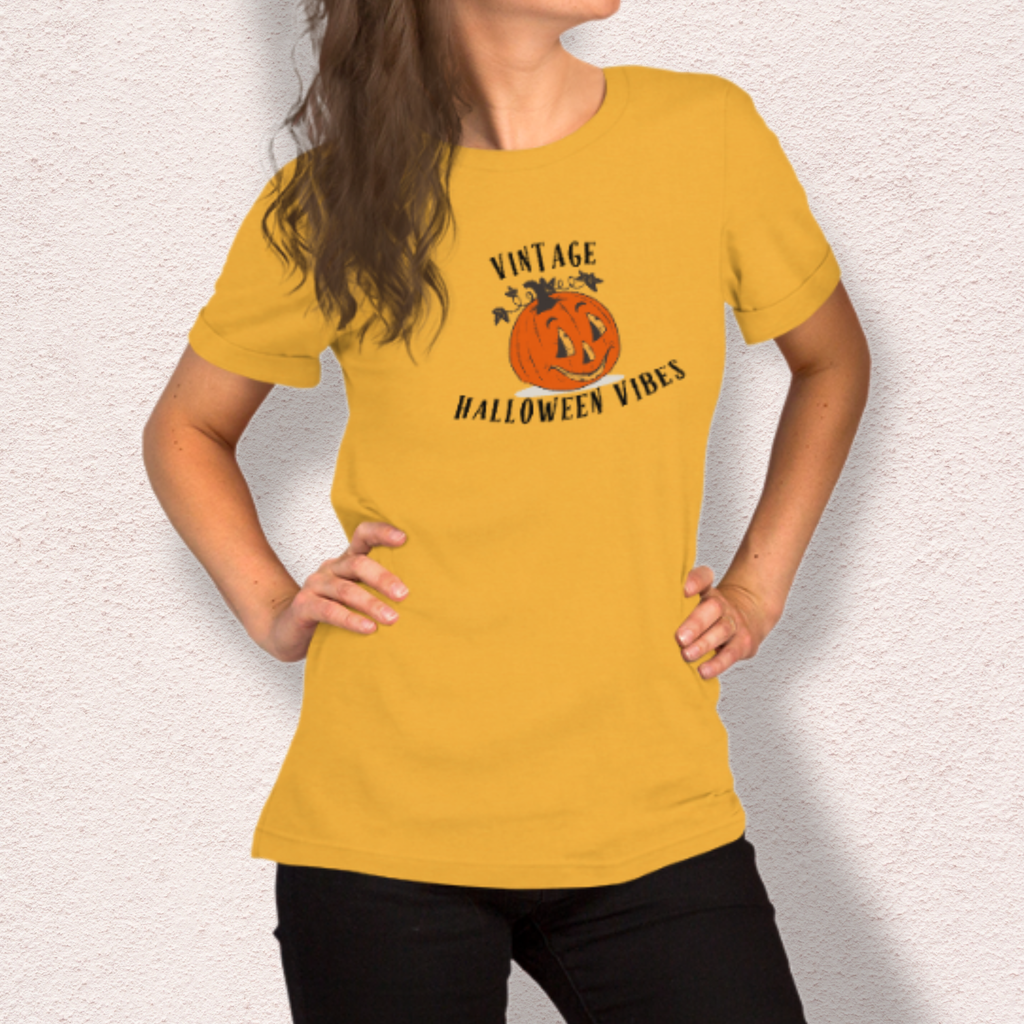 Vintage Halloween Vibes Tee | Unisex Retro Jack-O’-Lantern Graphic Shirt