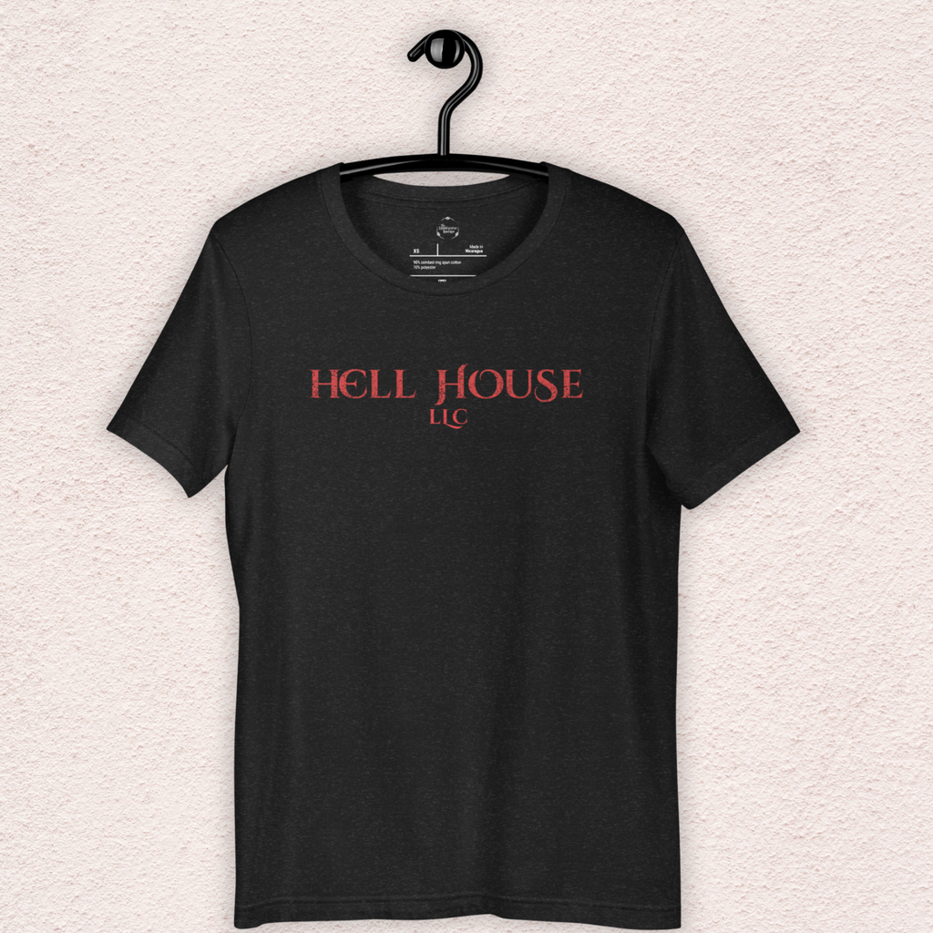 Hell House LLC Tee | Haunted Attraction Horror Shirt | Bella+Canvas Unisex Graphic Tee (Red Original Font)