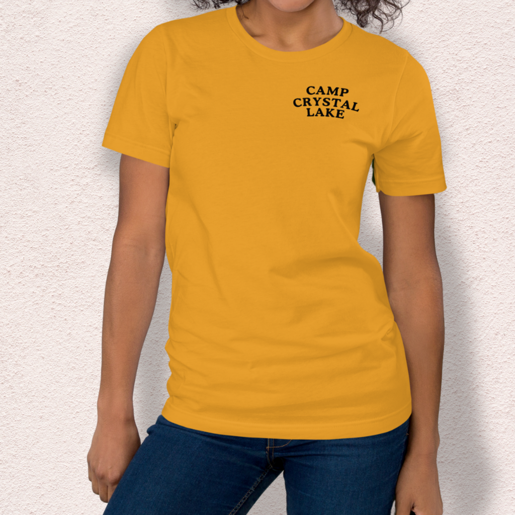 Camp Crystal Lake Counselor Tee | Unisex Horror Camp Front & Back Shirt