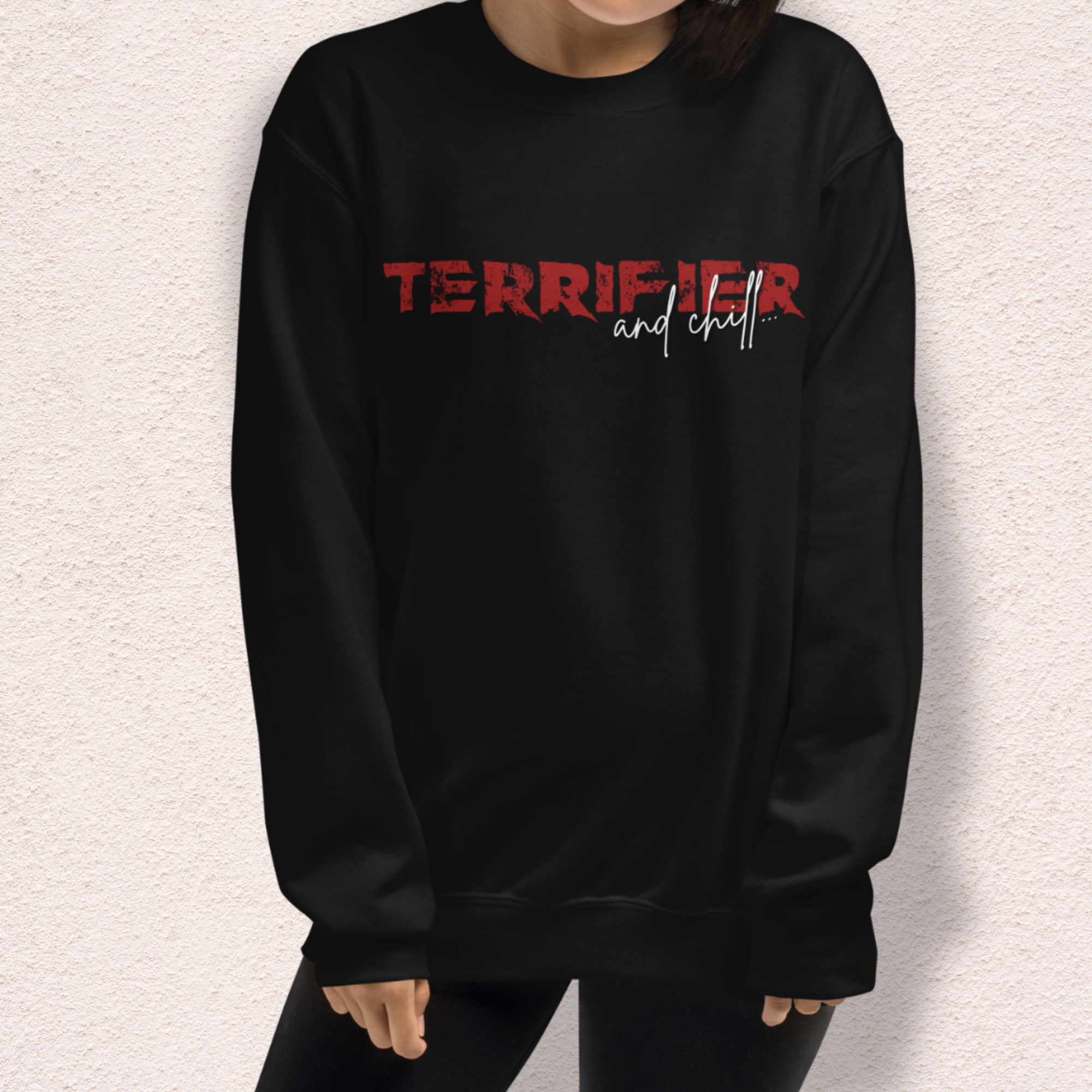 Clown Horror and Chill Crewneck Sweatshirt | Cozy Slasher Loungewear