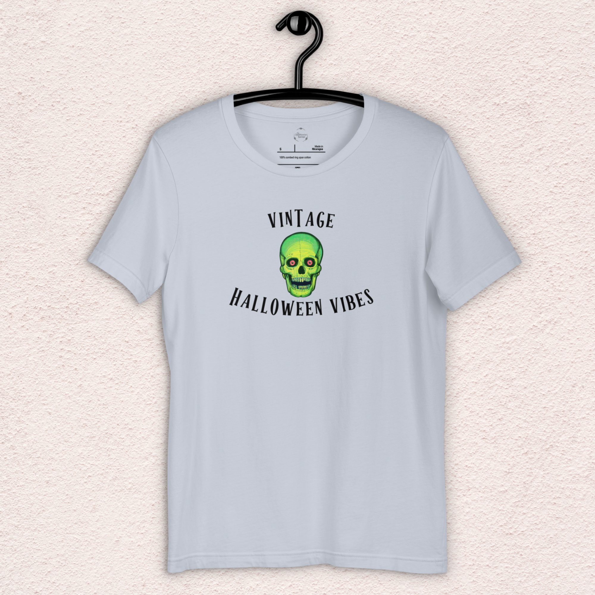Vintage Halloween Vibes Tee | Unisex Retro Green Skull Graphic Shirt